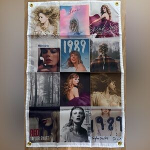 TAYLOR SWIFT NYLON BANNER FLAG ALBUMS ERAS  TOUR POSTER NEW SHOWGIRL REPUTATION